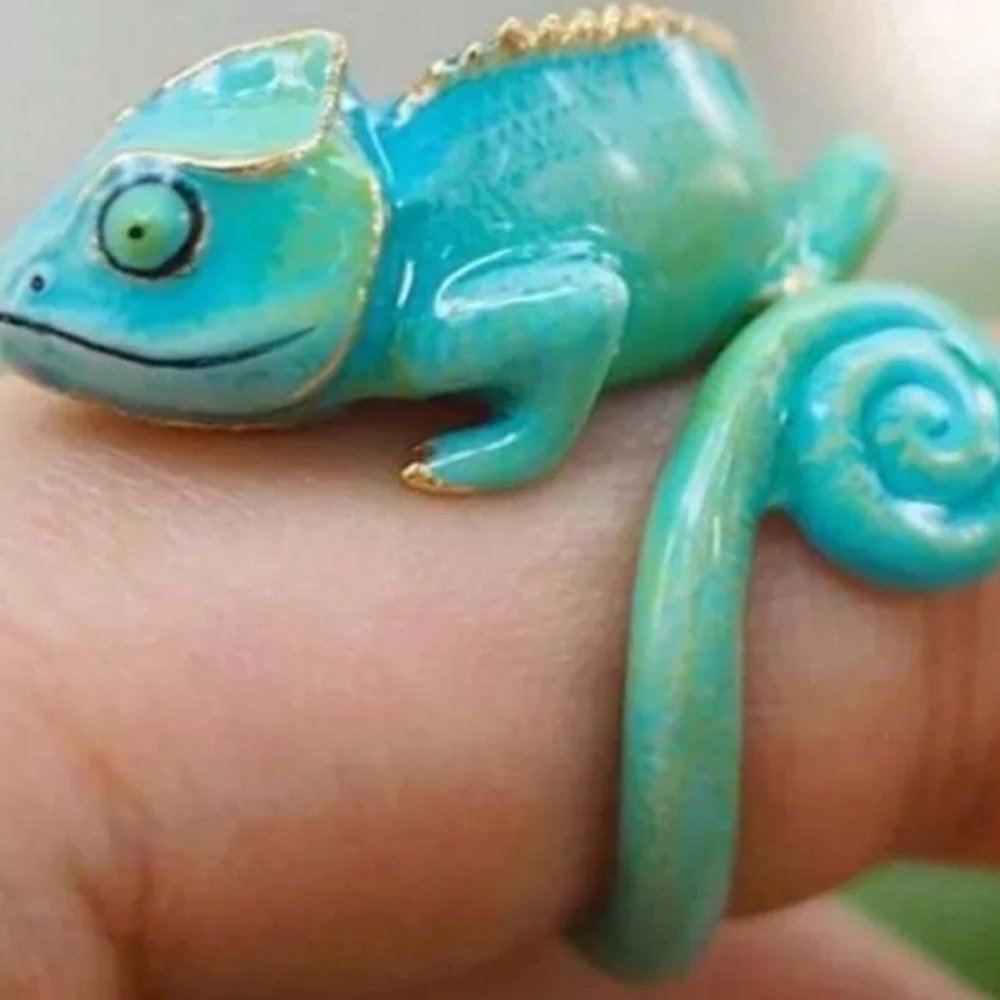 Turquoise Chameleon Ring